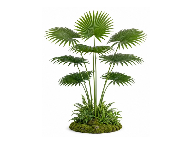 Fan palm plant