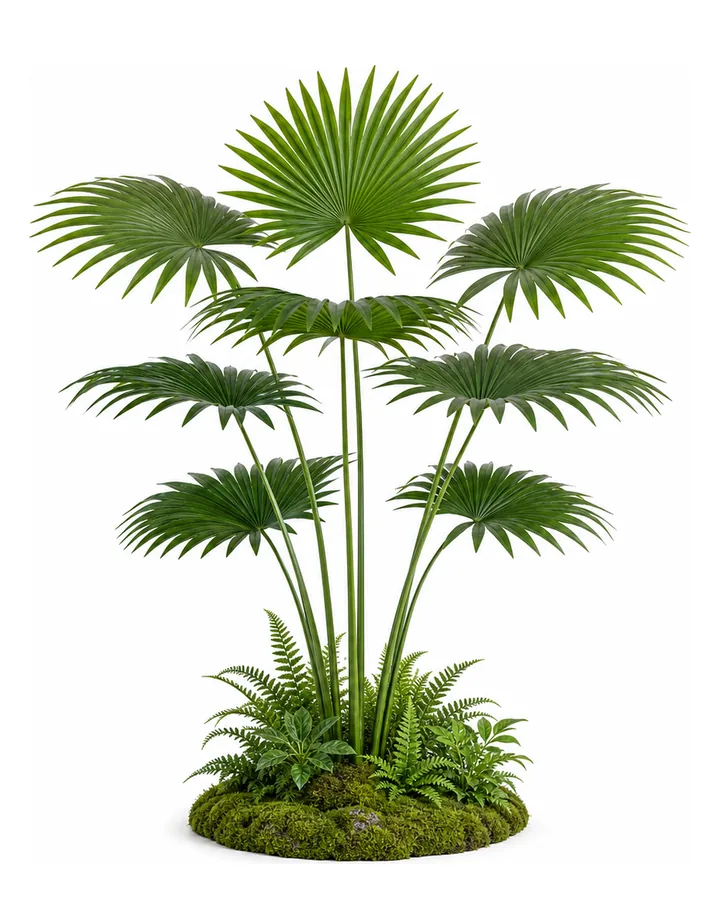 Artificial fan palm