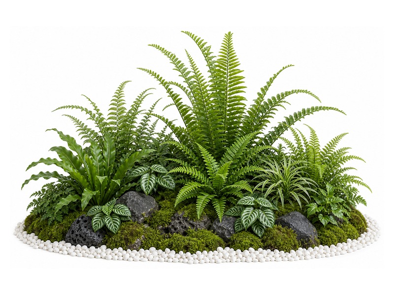 Mixed trailing foliage